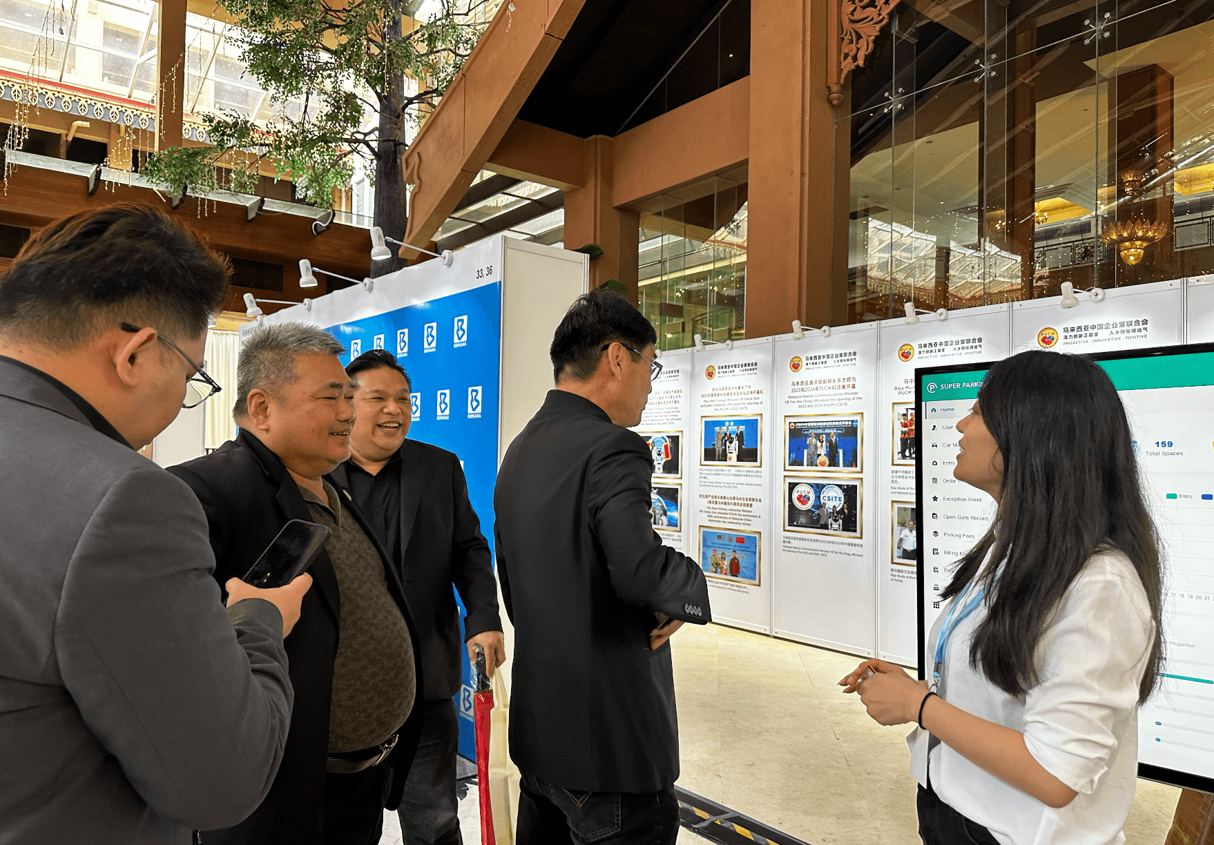 Antharas Tech team presenting the smart parking solution