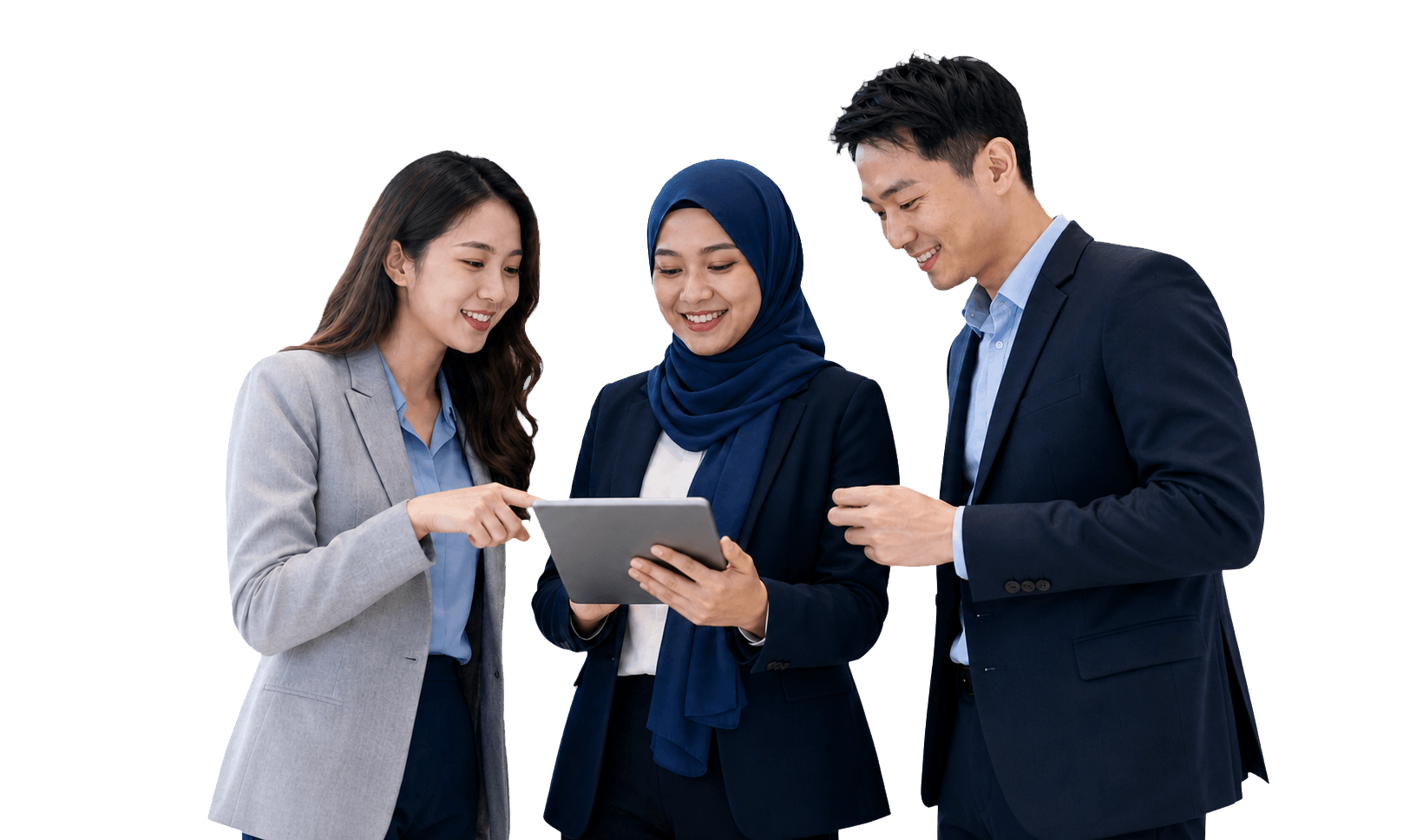 Malaysian and Chinese technology professionals collaborating